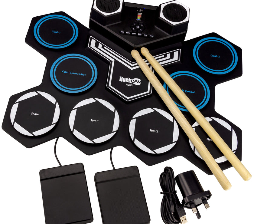 PDT RockJam Roll Up Drum Kit Bluetooth