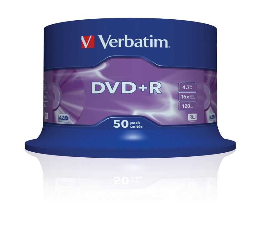 Verbatim DVD+R 16x 50pk Spindle