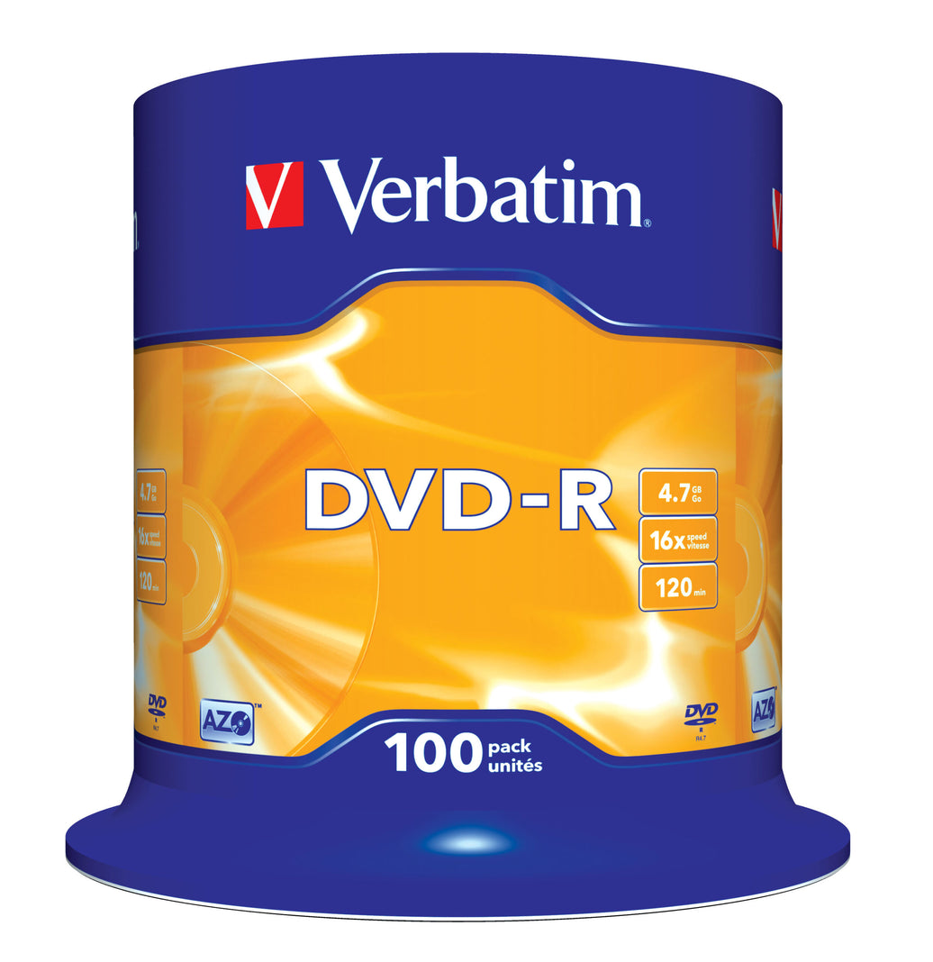 Verbatim DVD-R 16x 100pk Spindle