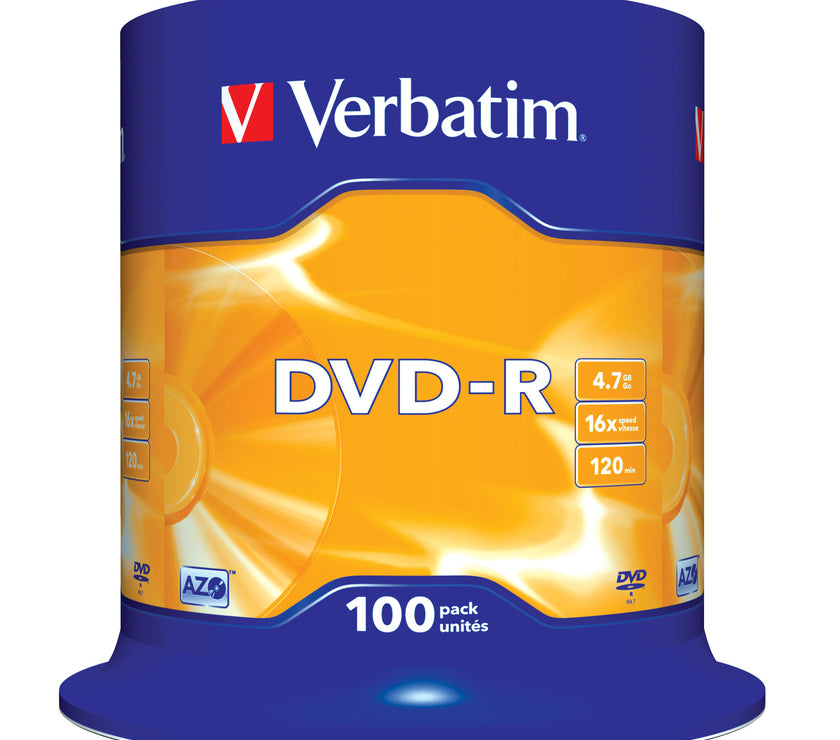 Verbatim DVD-R 16x 100pk Spindle