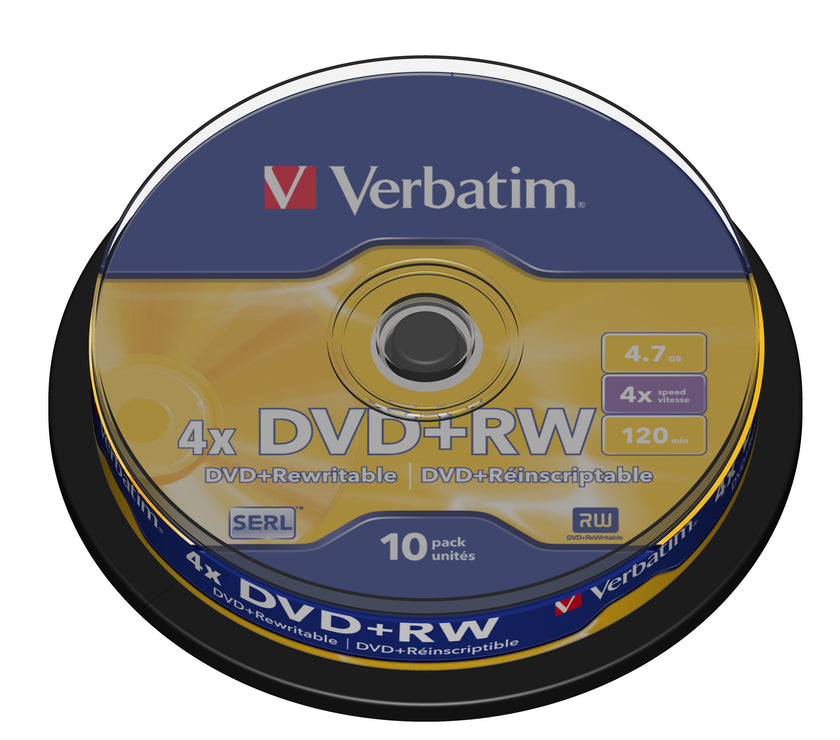Verbatim DVD+RW 4x 10pk Spindle
