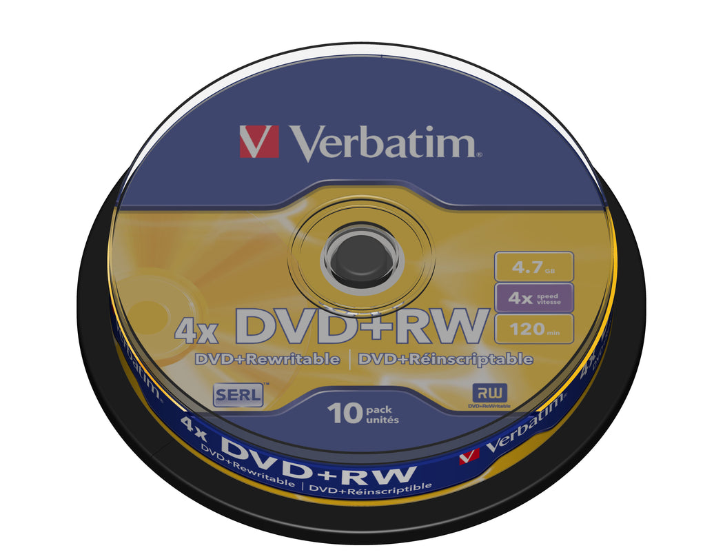 Verbatim DVD+RW 4x 10pk Spindle