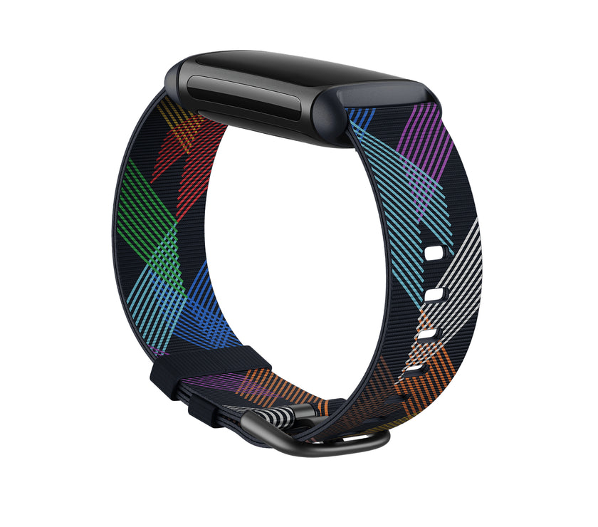FitBit Charge5WovenBandPrismPride S