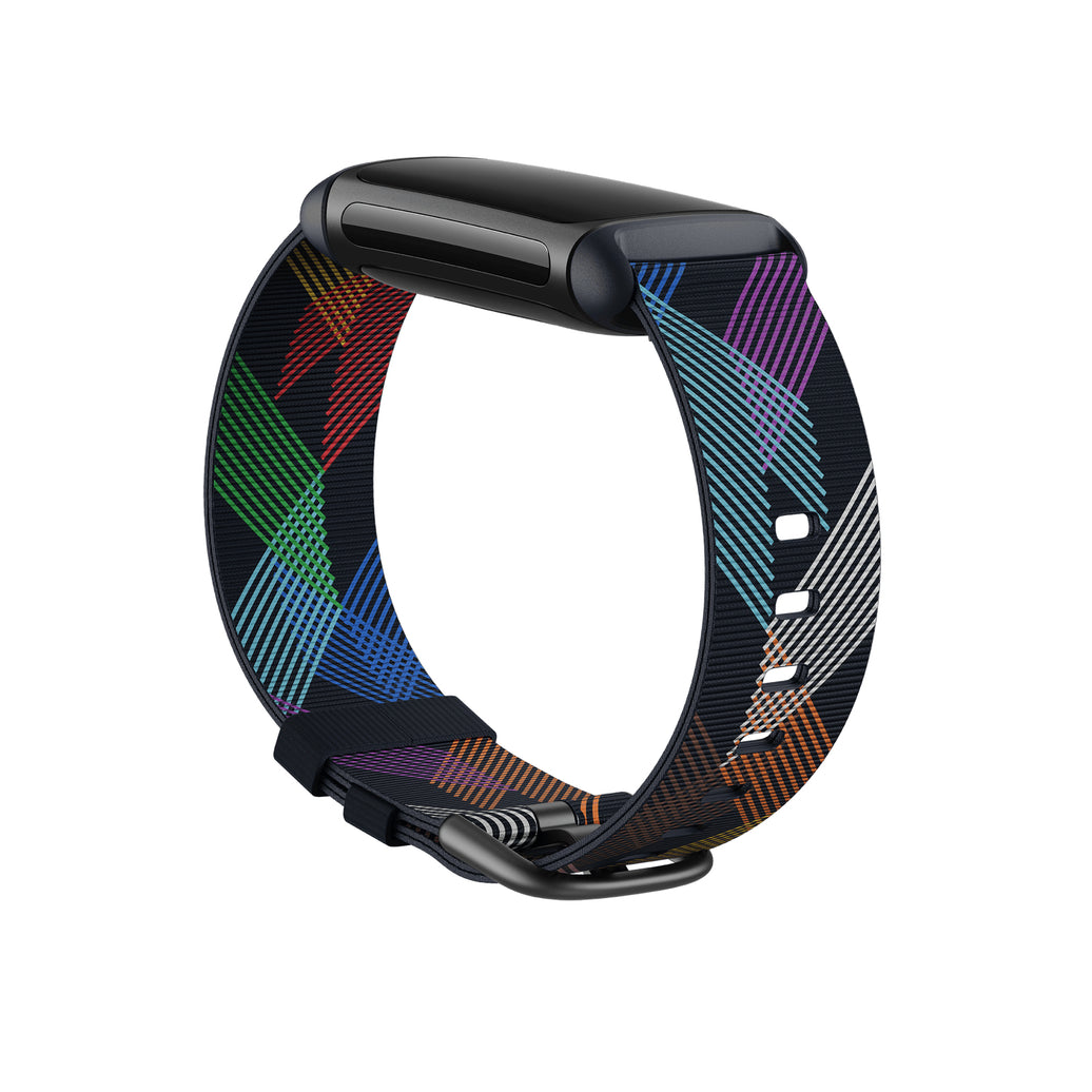 FitBit Charge5WovenBandPrismPride L