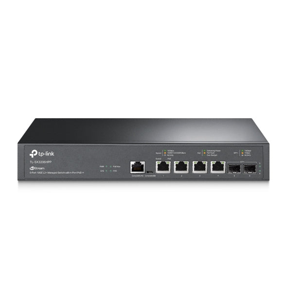 TP-Link 6Port 10GE L2 Man Sw 4Port PoE