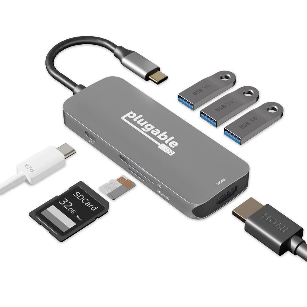 Plugable USB C 7-in-1 Adapter Hub
