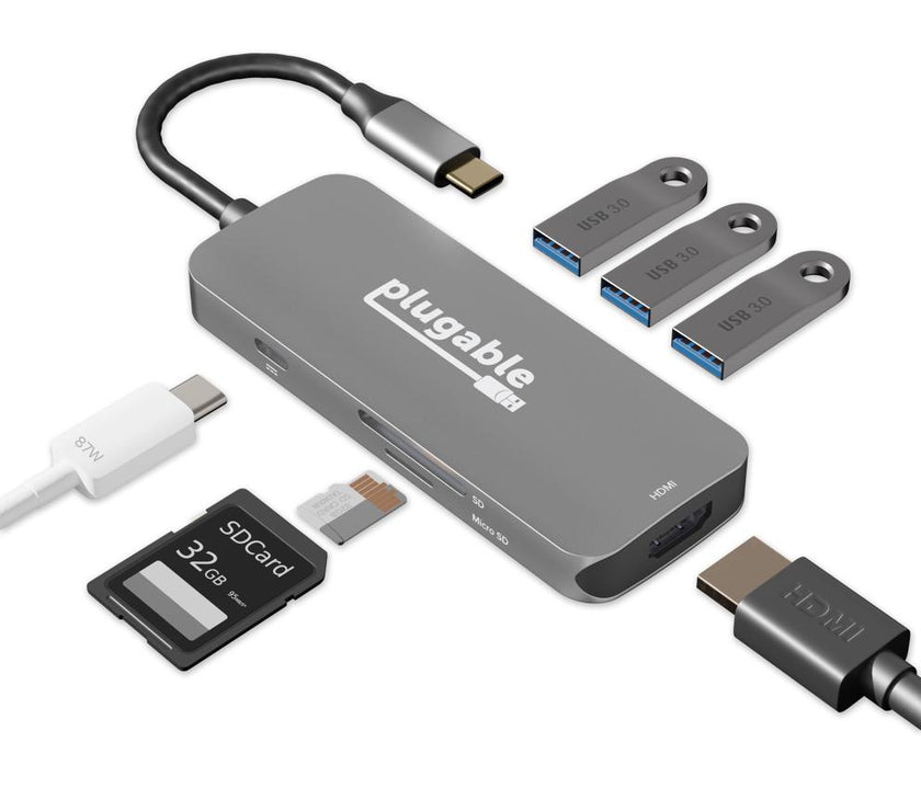Plugable USB C 7-in-1 Adapter Hub