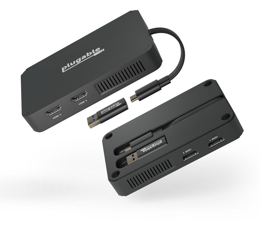 Plugable USBC USB3 to Quad HDMI Adapter