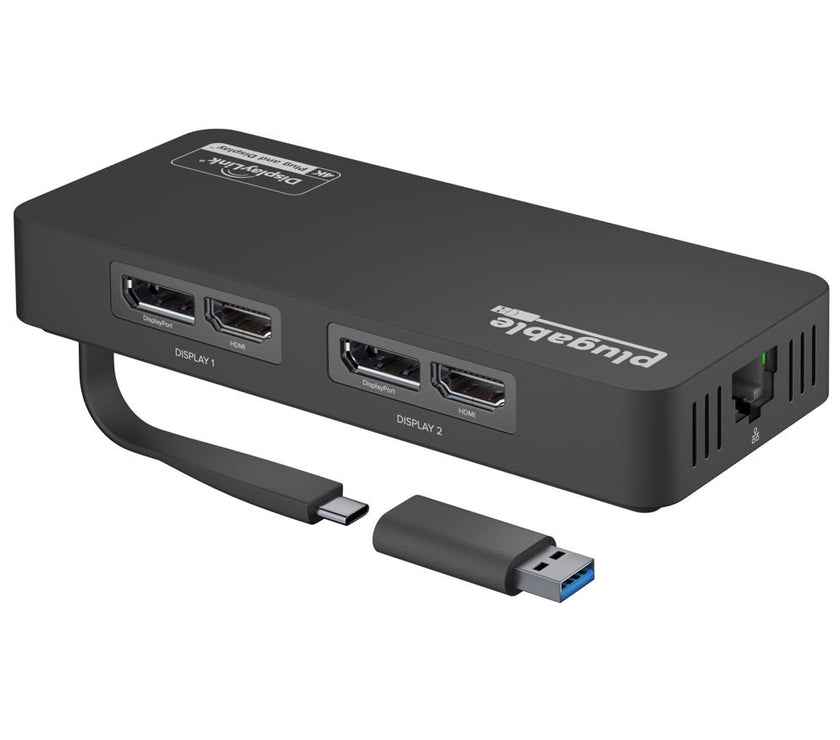 Plugable 4K DP &amp; HDMI Adapter Ethernet