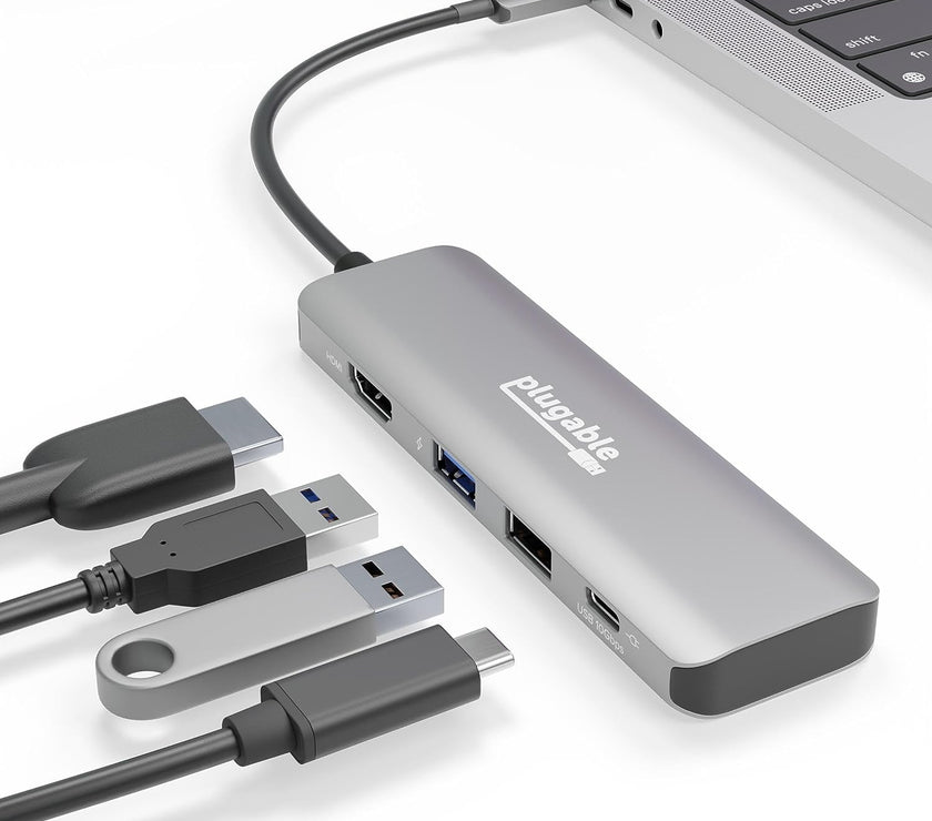 Plugable USB-C 4-in-1 Hub 100W 10Gbps