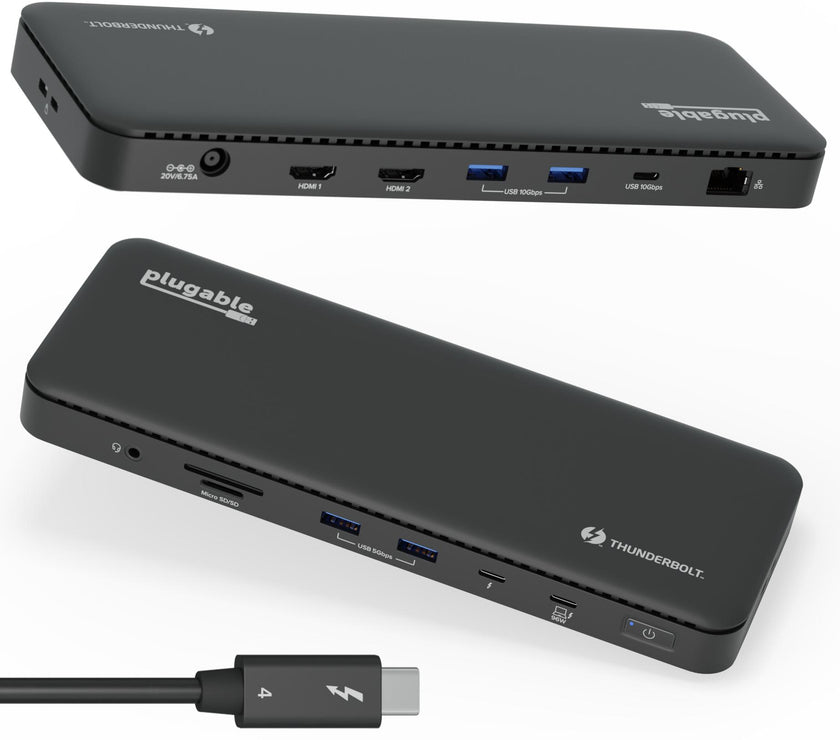 Plugable TB 4 USB4 Dual HDMI Dock