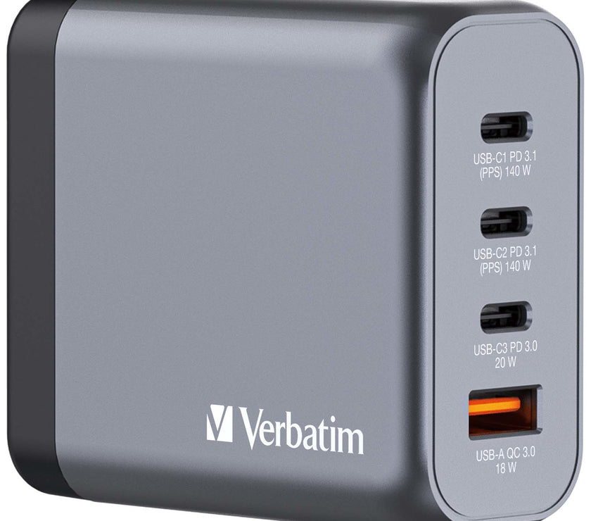 Verbatim GNC-140 GaN Charger 4 140W USB