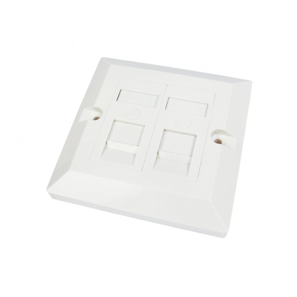 CDL 2 Port Cat6 plate Single Gang