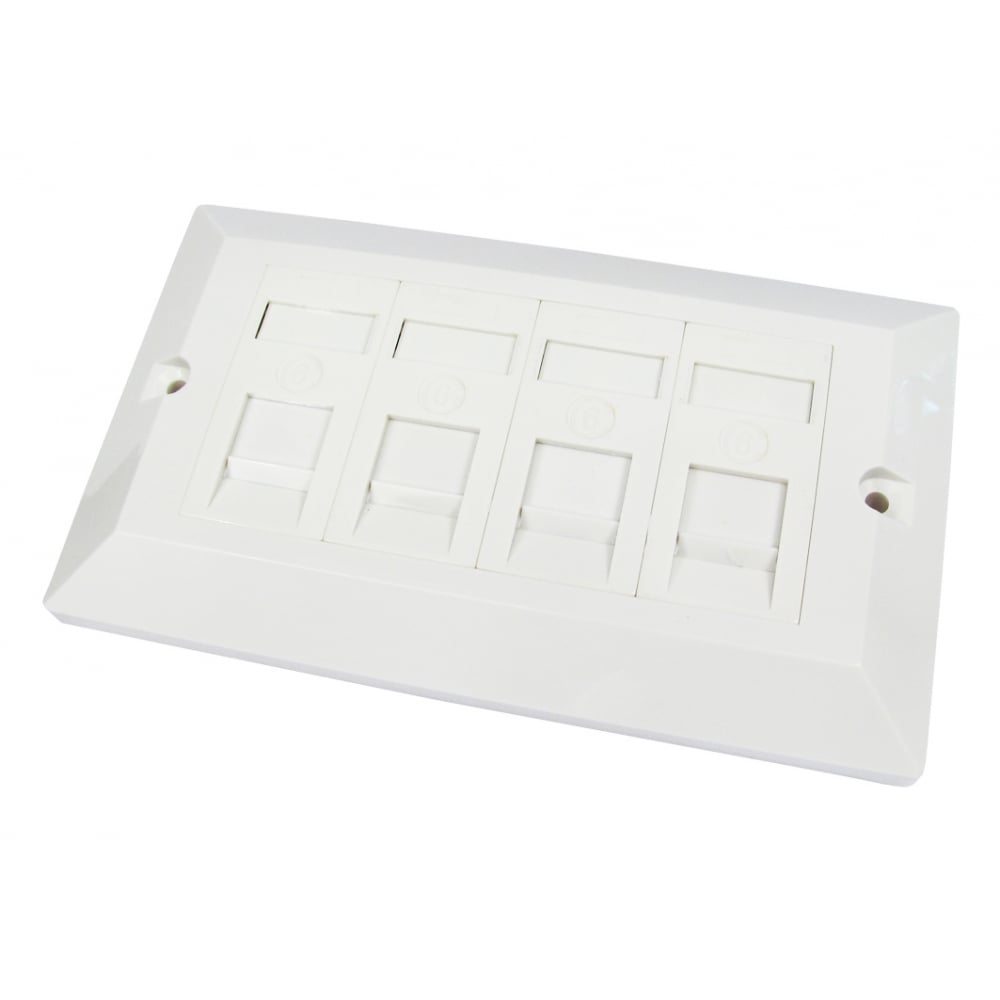 CDL 4Port Cat6Faceplate-DualGangV2