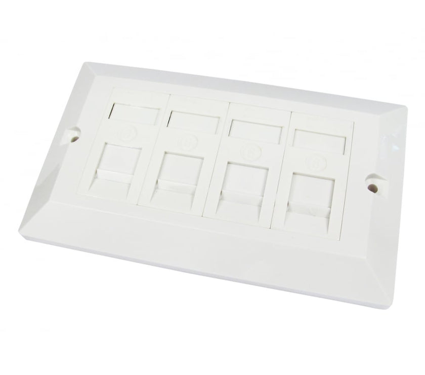 CDL 4Port Cat6Faceplate-DualGangV2