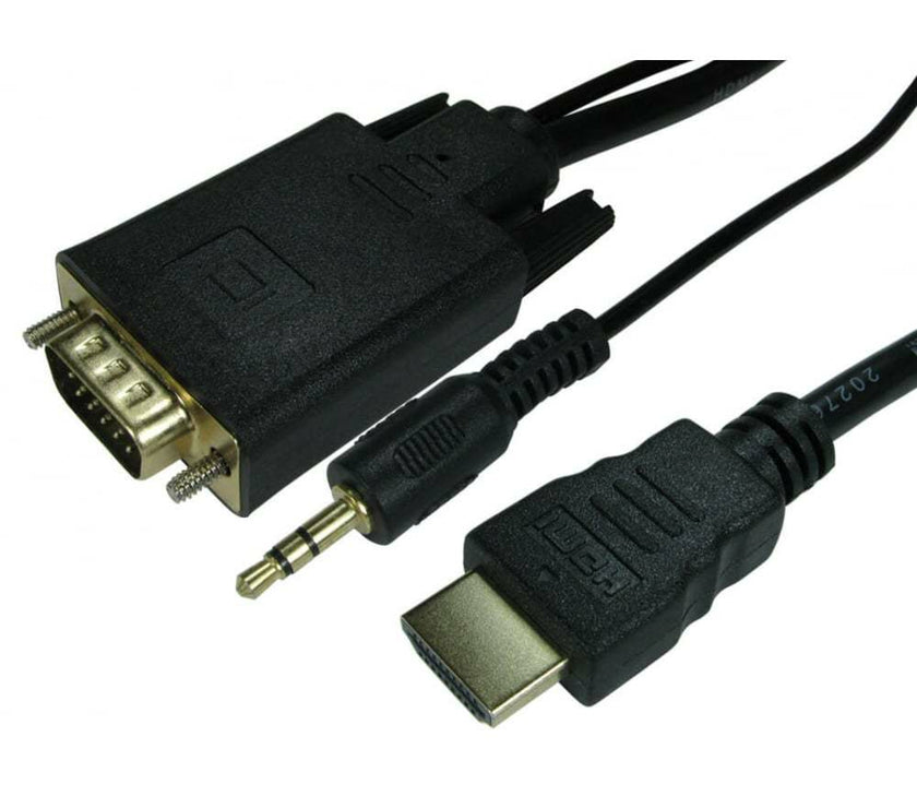 CDL 1m HDMI (M)-VGA (M) with Audio