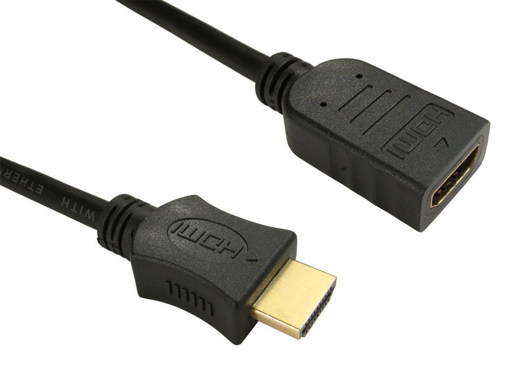 CDL 1m High Speed HDMI M-F BLK