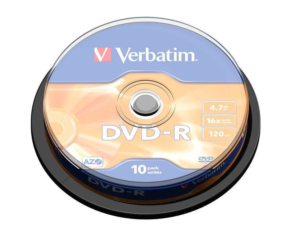 Verbatim DVD-R 16x 10pk Spindle