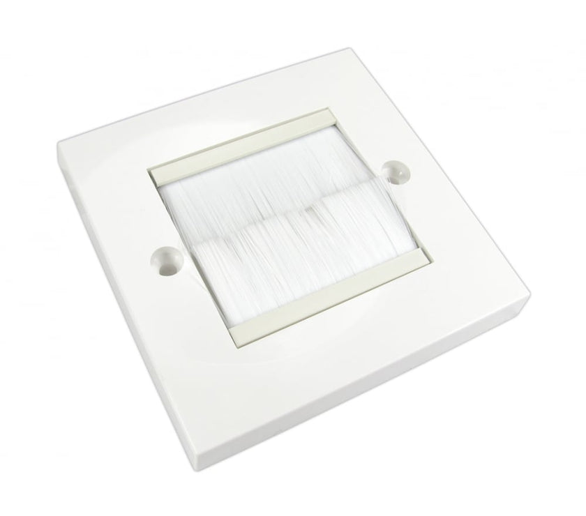 CDL Single Gang White Brush Plate