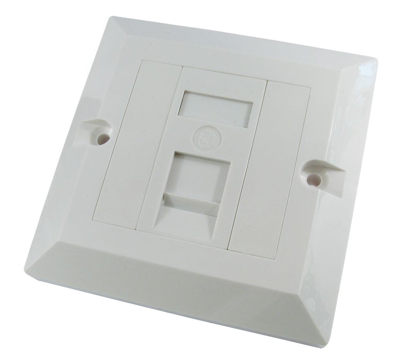 CDL 1 Port NL Cat5e plate-Sin Gang