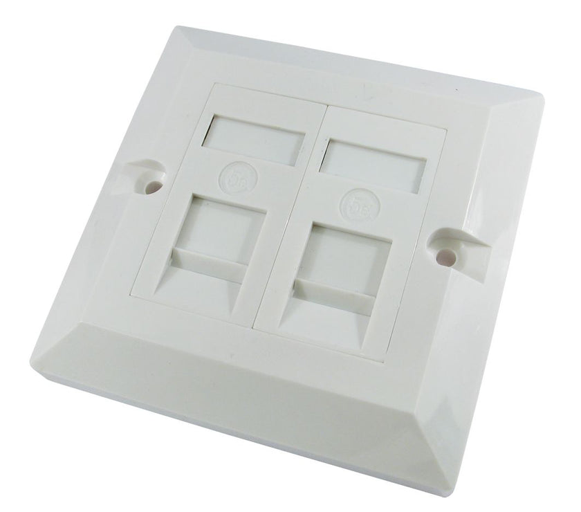 CDL 2 Port Cat5e plate-Sin Gang