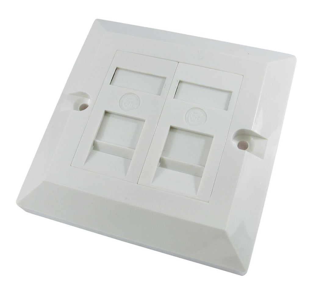 CDL 2 Port Cat5e plate-Sin Gang