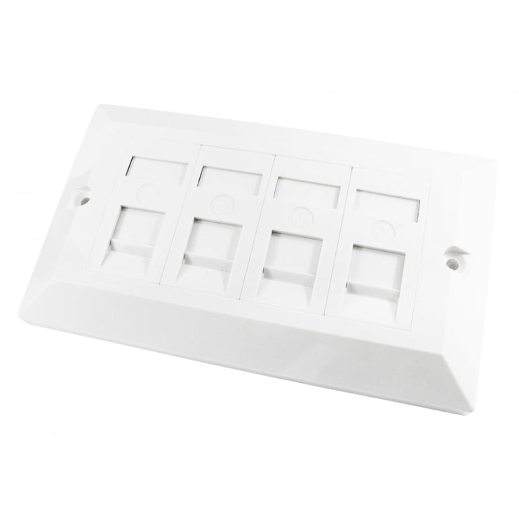 CDL 4Port Cat5e Faceplate-Dual v2