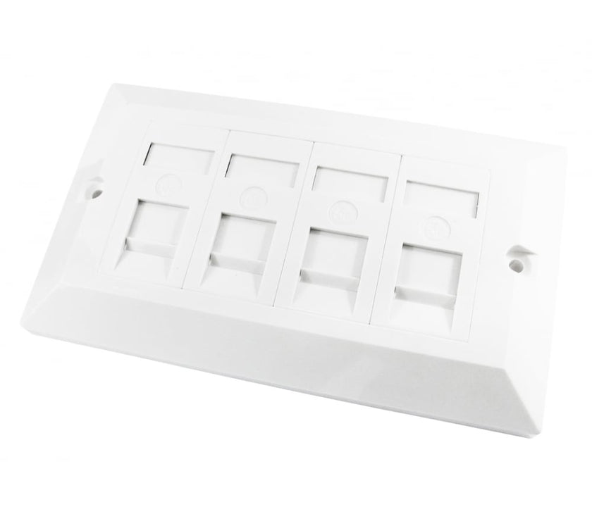 CDL 4Port Cat5e Faceplate-Dual v2