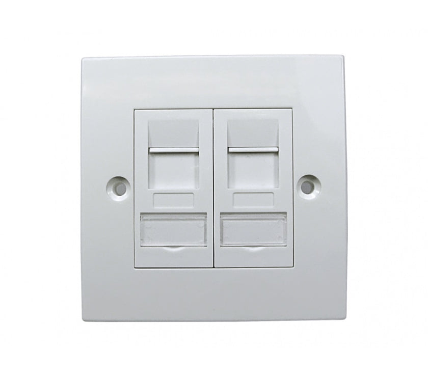CDL 2 Port Cat6a Faceplate