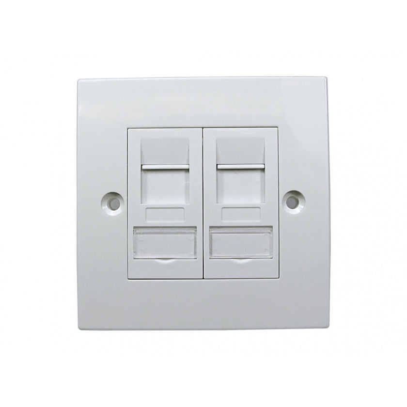 CDL 2 Port Cat6a Faceplate