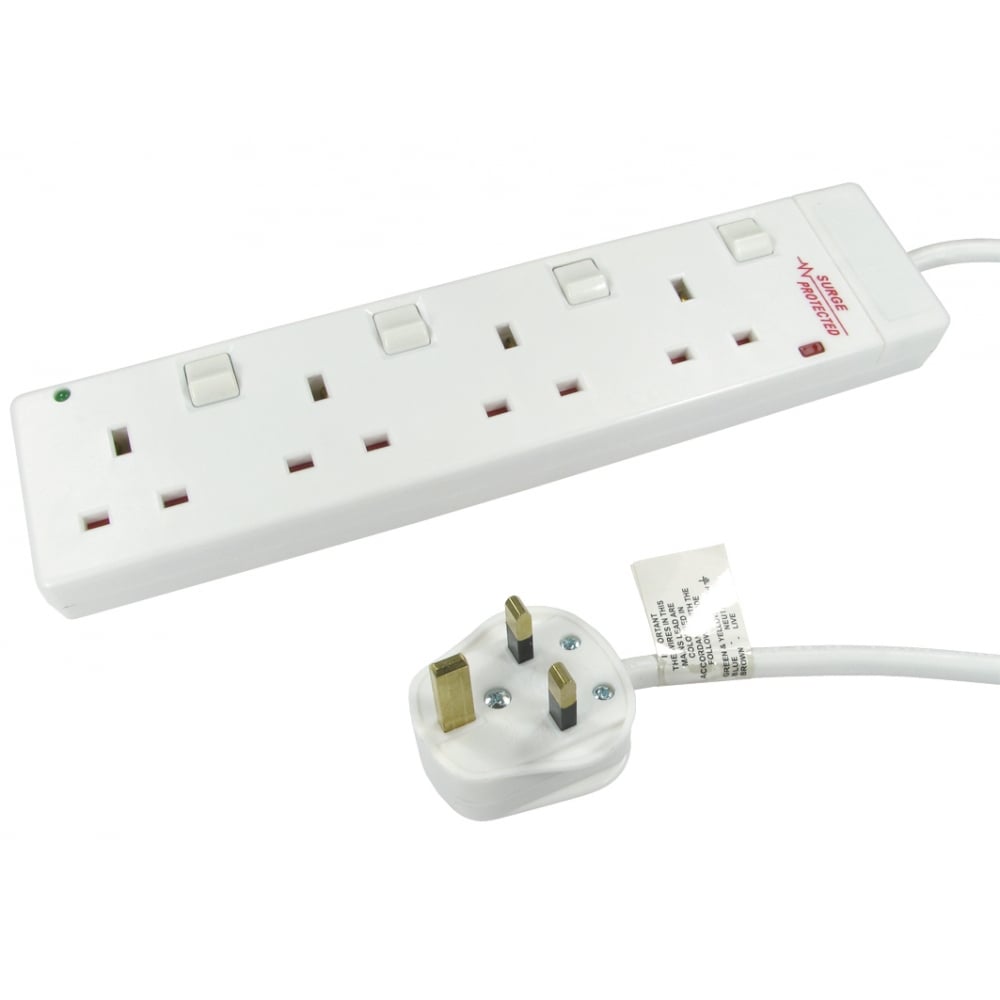 CDL 3m UK Power Extension -4 Ports