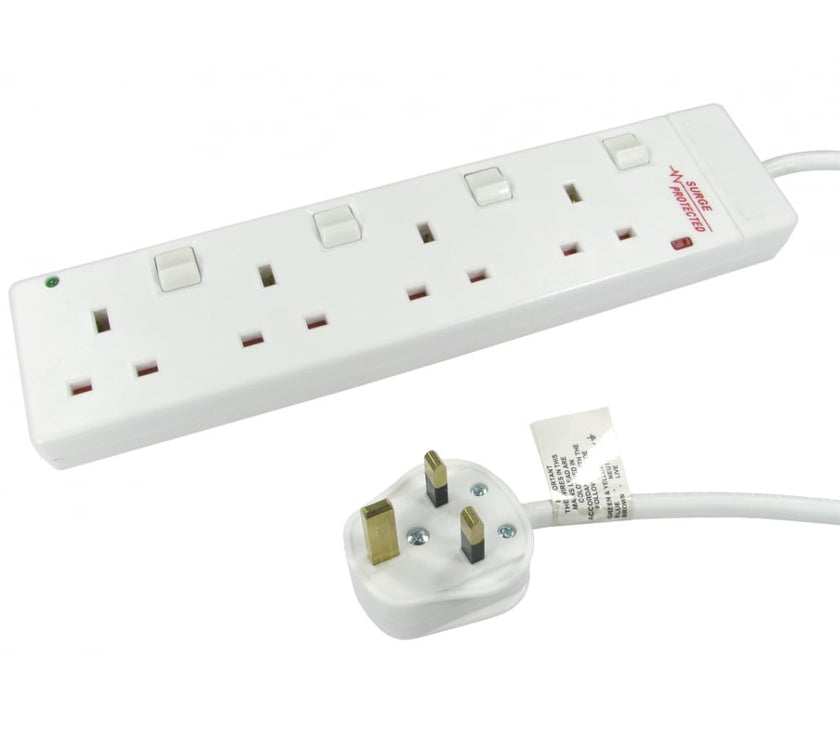 CDL 3m UK Power Extension -4 Ports