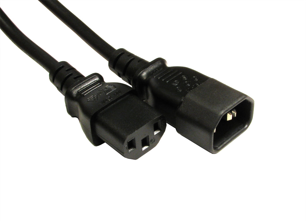 CDL 1m C14 to C13  Extension Black