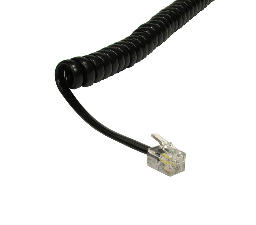 CDL 5m Coiled Handset Cord - Black
