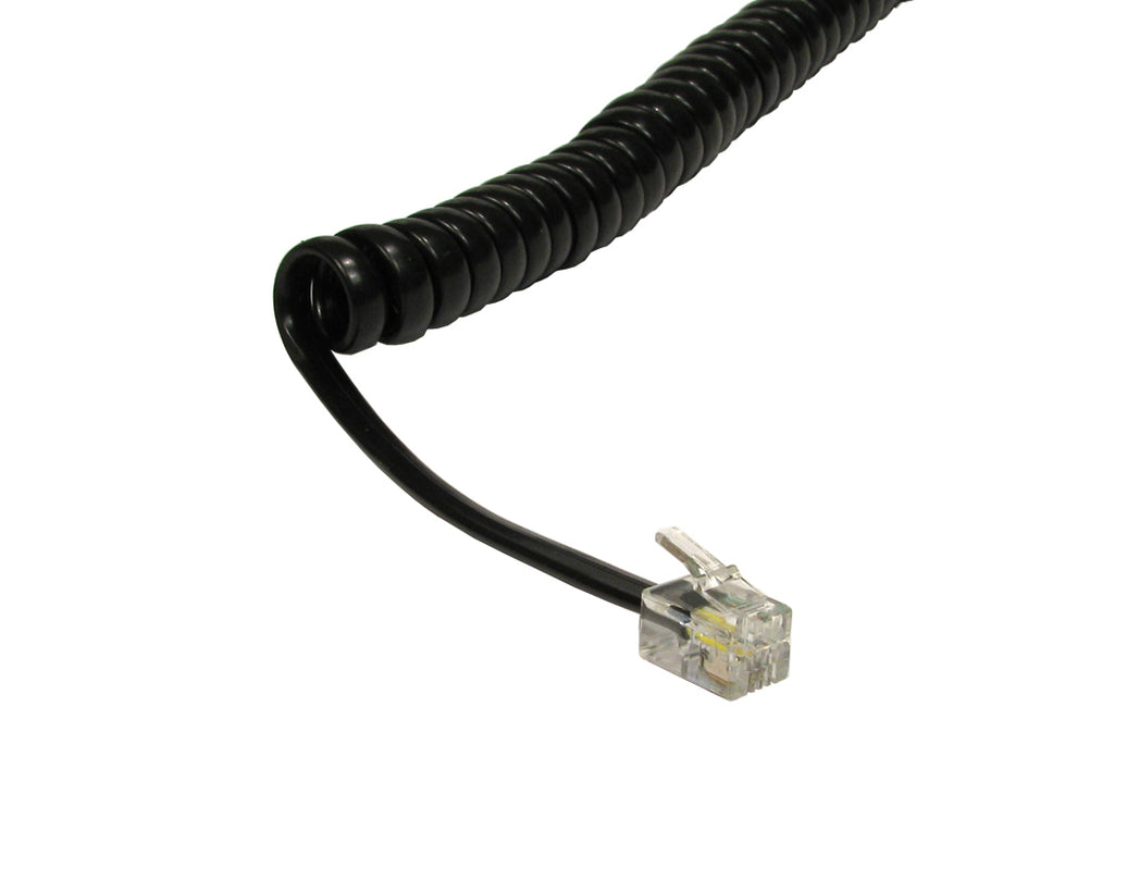 CDL 5m Coiled Handset Cord - Black