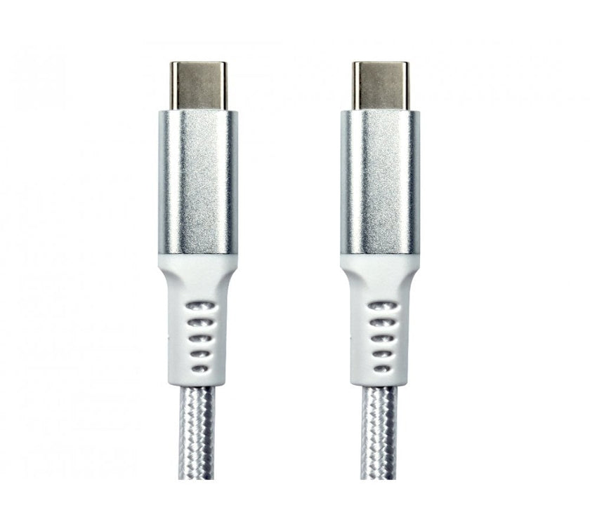 CDL 1m White USB Type C M- M Braid