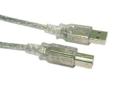 CDL 2MTR USB 2.0 A M - B M CLEAR
