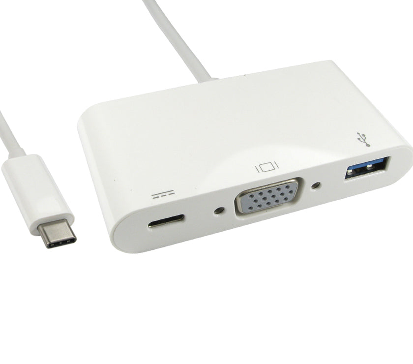 CDL 15CM USB TYPE C-VGA&amp;USB&amp;PD