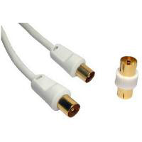 CDL 5m TV Cable+Female Coup -White