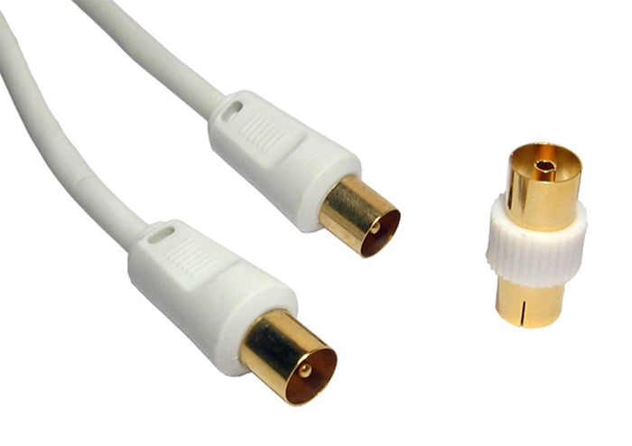 CDL 10m TV +Female Coupler - White