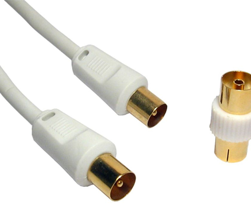 CDL 10m TV +Female Coupler - White