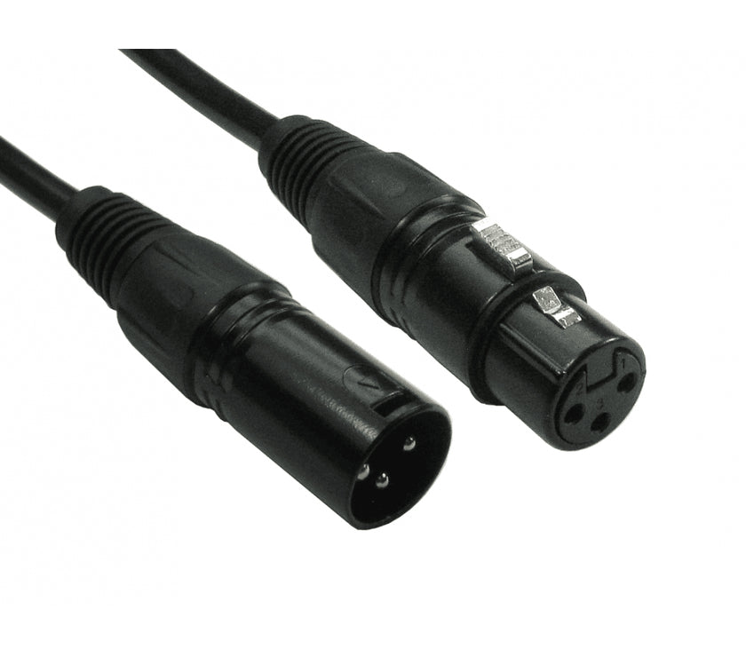 CDL 3m 3 Pin XLR M to F Blk C