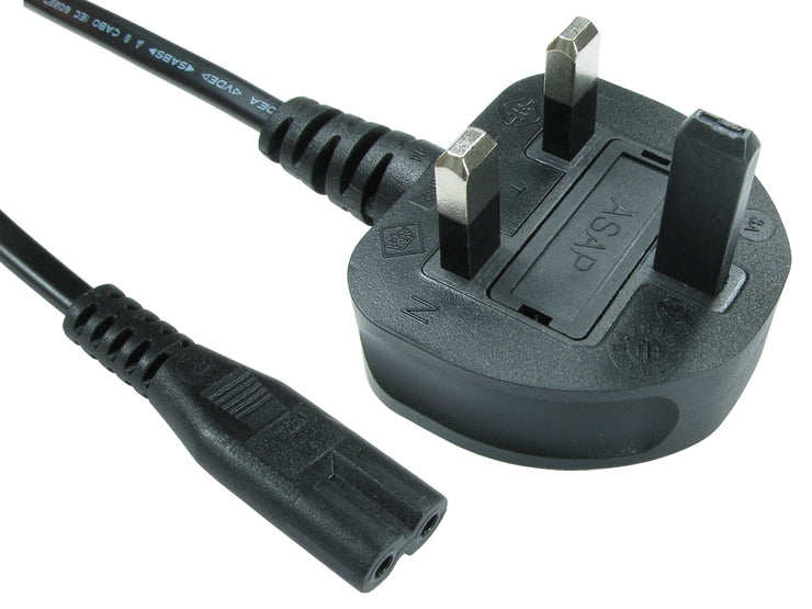 CDL 3m UK Plug to C7 Mains Lead