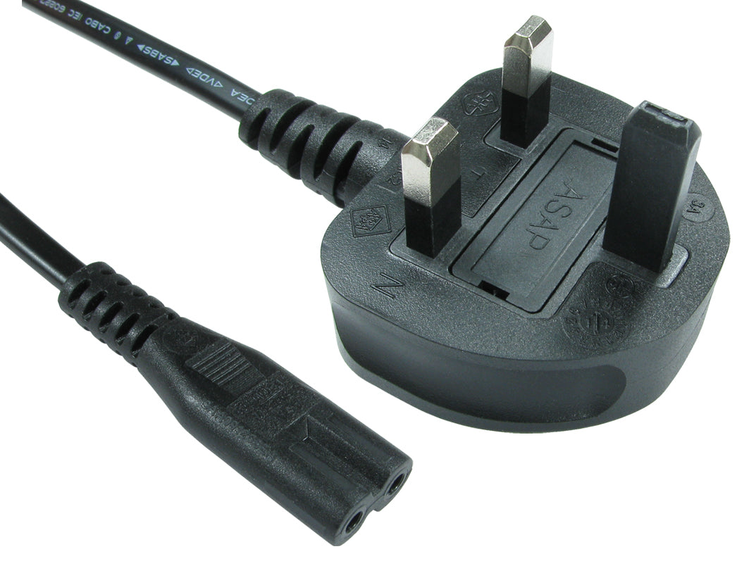CDL 3m UK Plug to C7 Mains Lead