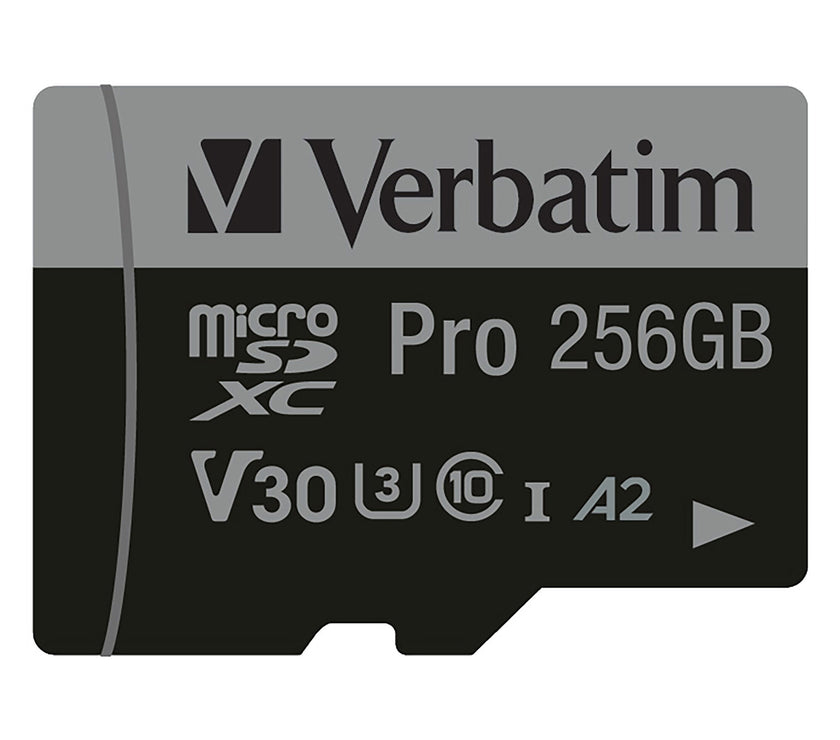 Verbatim PRO MicroSDXC 256GB inc Adapter