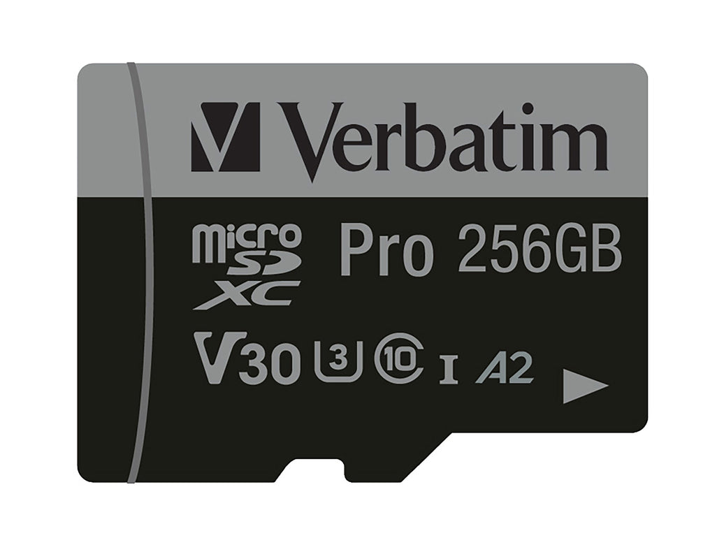 Verbatim PRO MicroSDXC 256GB inc Adapter