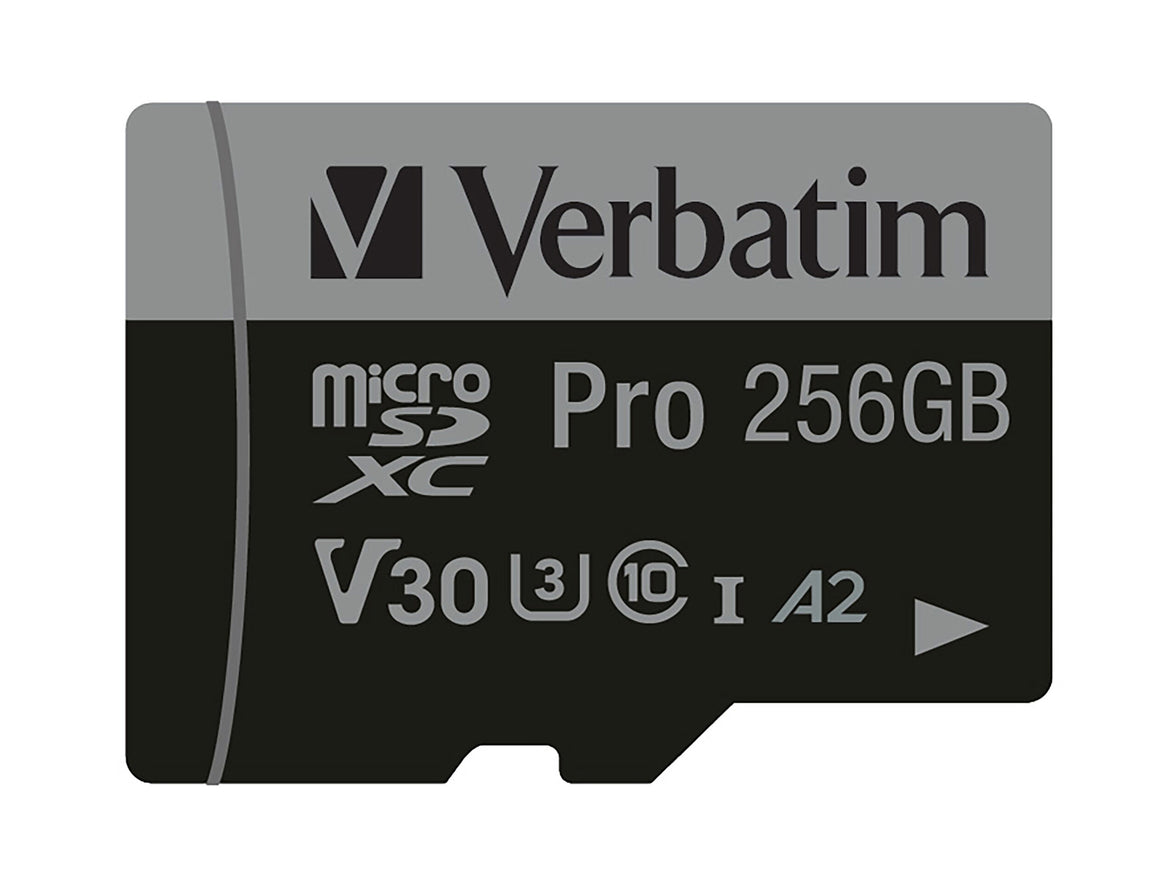Verbatim PRO MicroSDXC 256GB inc Adapter