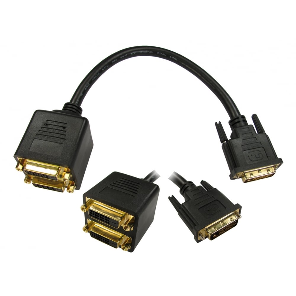 CDL DVI-D M to 2x F Cable block