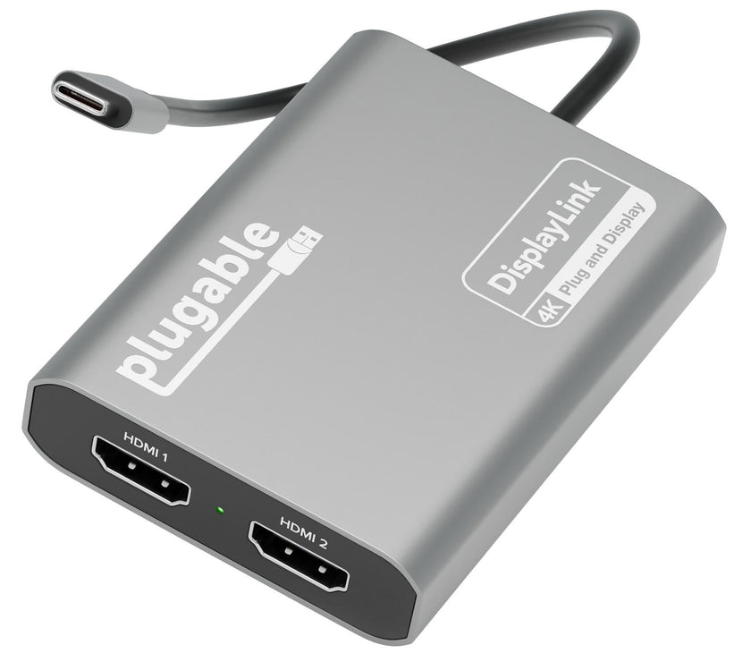 Plugable USB-C Dual 4K HDMI Adapter