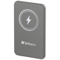 Verbatim Charge 'n' Go Power Bank 5000mAh Magnetic Wireless Charging - Grey
